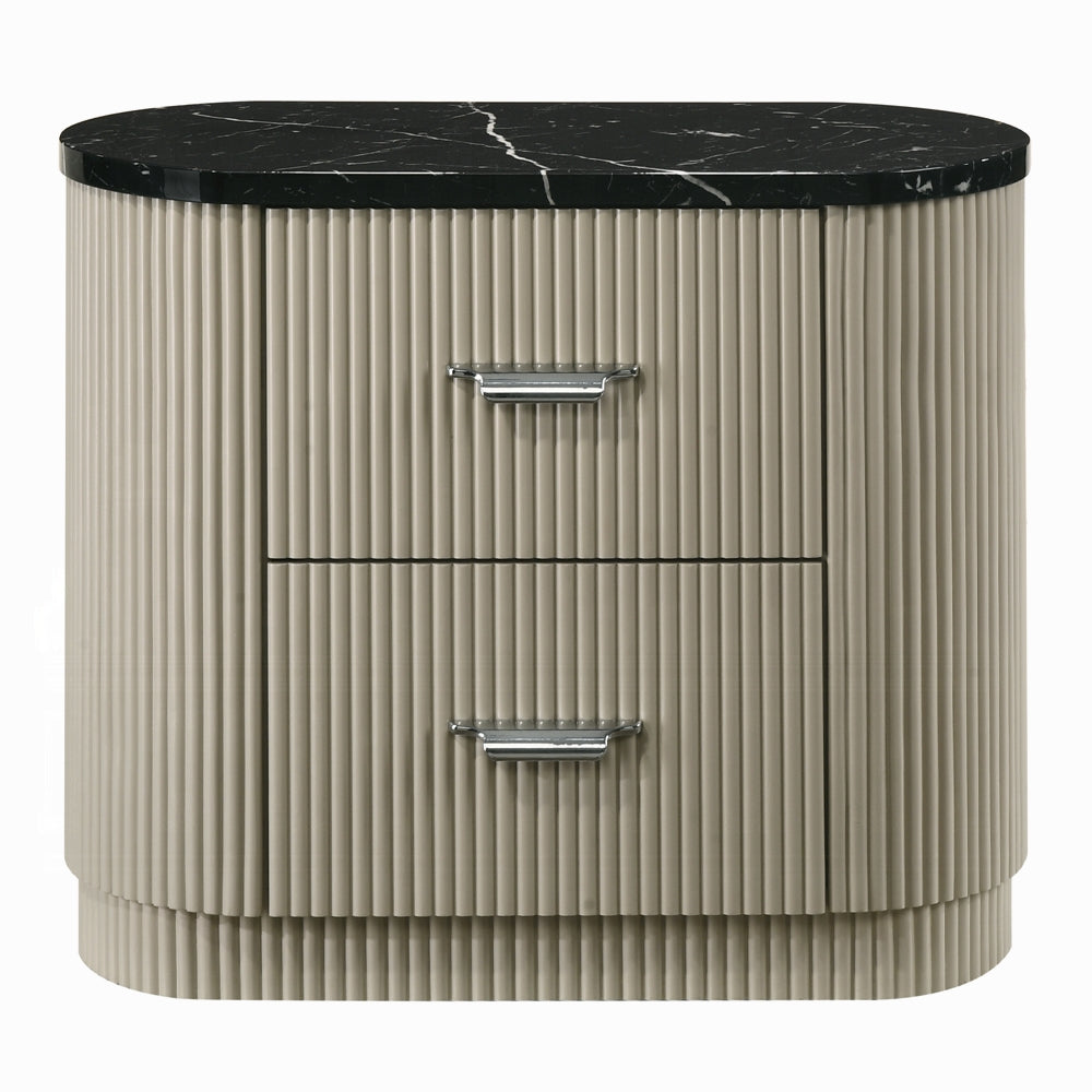 Rhone Luxury Chanel Nightstand - Greyish Beige