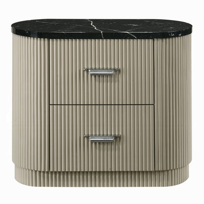 Rhone Luxury Chanel Nightstand - Greyish Beige