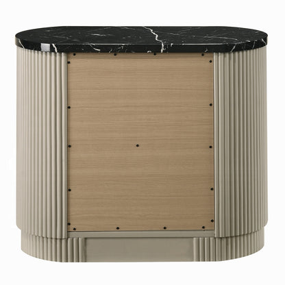 Rhone Luxury Chanel Nightstand - Greyish Beige