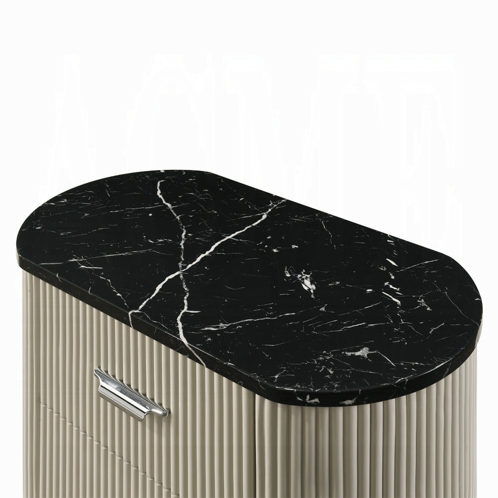 Rhone Luxury Chanel Nightstand - Greyish Beige