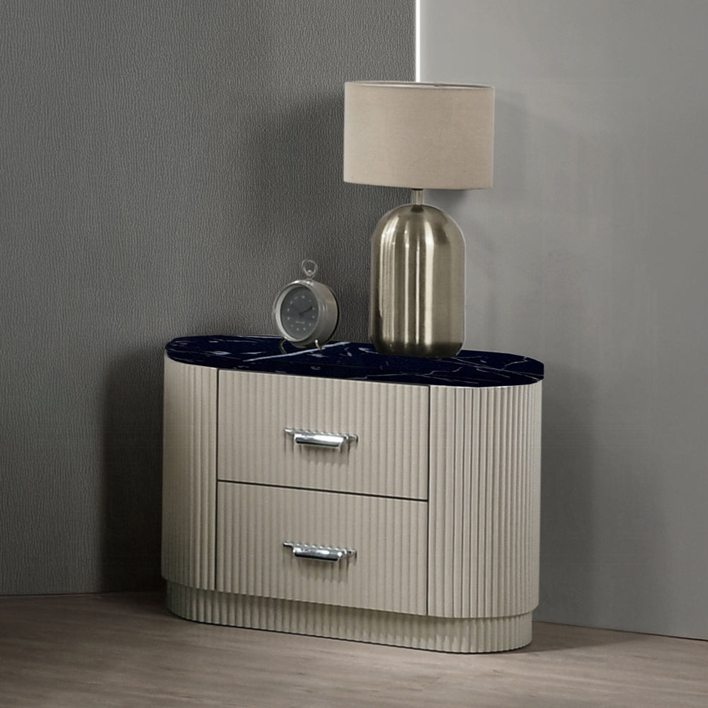 Rhone Luxury Chanel Nightstand - Greyish Beige