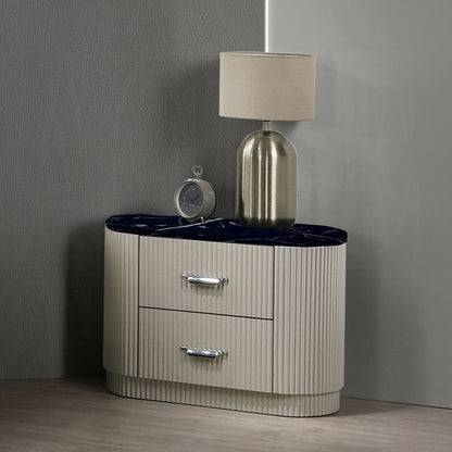 Rhone Luxury Chanel Nightstand - Greyish Beige