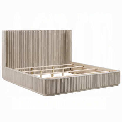 ReForm Creative Home Chianti Luxury Chanel Detail Bed - Light Oak Free Delivery USA & Canada