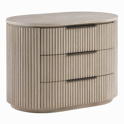 Table de chevet de luxe Chianti Chanel avec port USB - Chêne clair