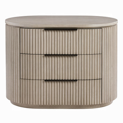 Table de chevet de luxe Chianti Chanel avec port USB - Chêne clair