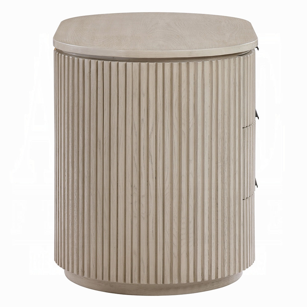 Chianti Luxury Chanel Nightstand w/USB Port - Light Oak