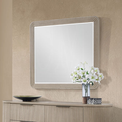 ReForm Creative Home Chianti Luxury Beveled Edge Mirror- Light Oak-Free Delivery USA & CANADA