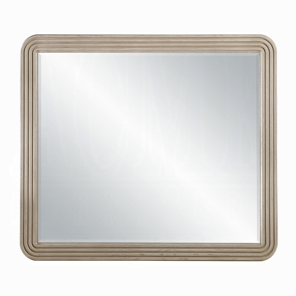 ReForm Creative Home Chianti Luxury Beveled Edge Mirror- Light Oak-Free Delivery USA & CANADA