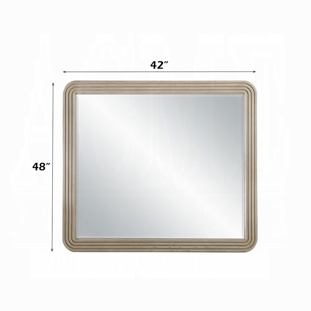 ReForm Creative Home Chianti Luxury Beveled Edge Mirror- Light Oak-Free Delivery USA & CANADA