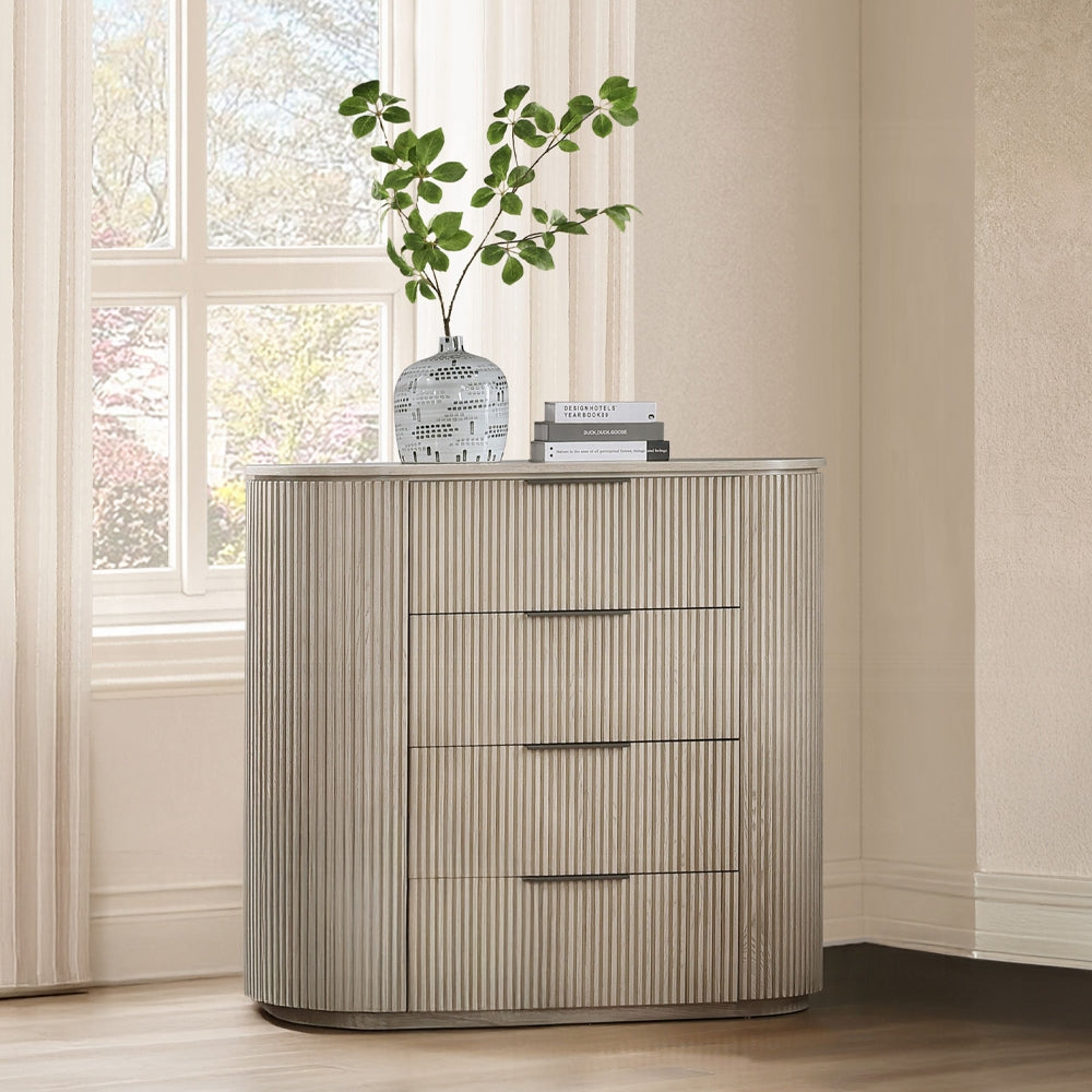 ReForm Creative Home Chianti Luxury Chanel Chest - Light Oak-Free Delivery USA & CANADA