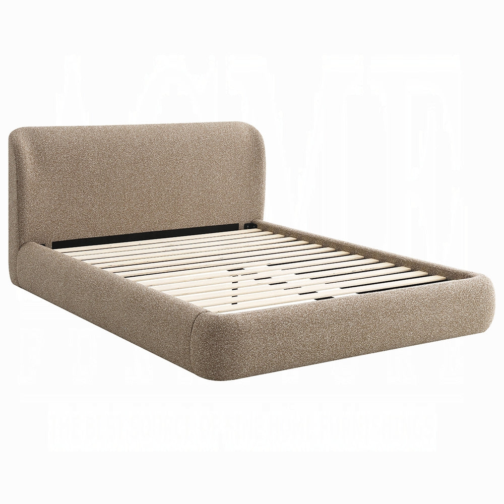 Tapi Upholstered Platform Bed - Beige