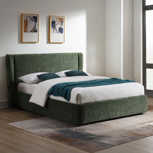 ReForm Creative Home Purus Upholstered Platform Bed - Moss Green Free Delivery USA & Canada