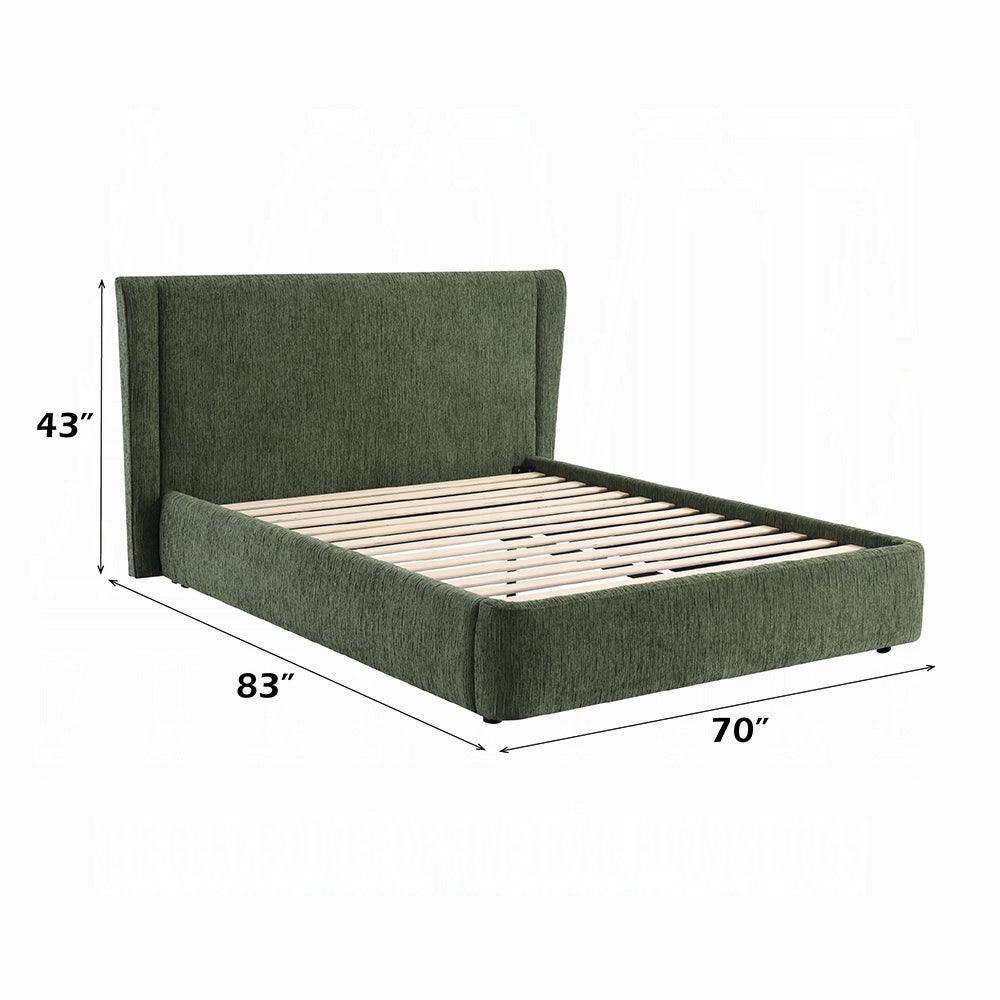 ReForm Creative Home Purus Upholstered Platform Bed - Moss Green Free Delivery USA & Canada