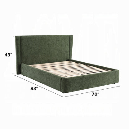 ReForm Creative Home Purus Upholstered Platform Bed - Moss Green Free Delivery USA & Canada