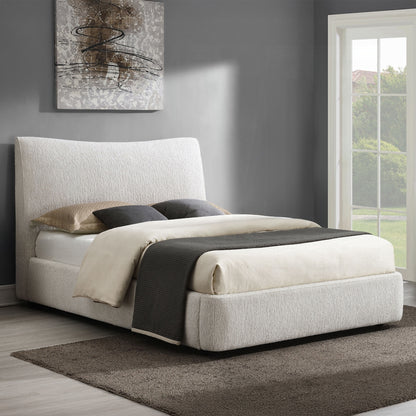 ReForm Creative Home Tocan Upholstered Platform Bed - Beige Free Delivery USA & Canada