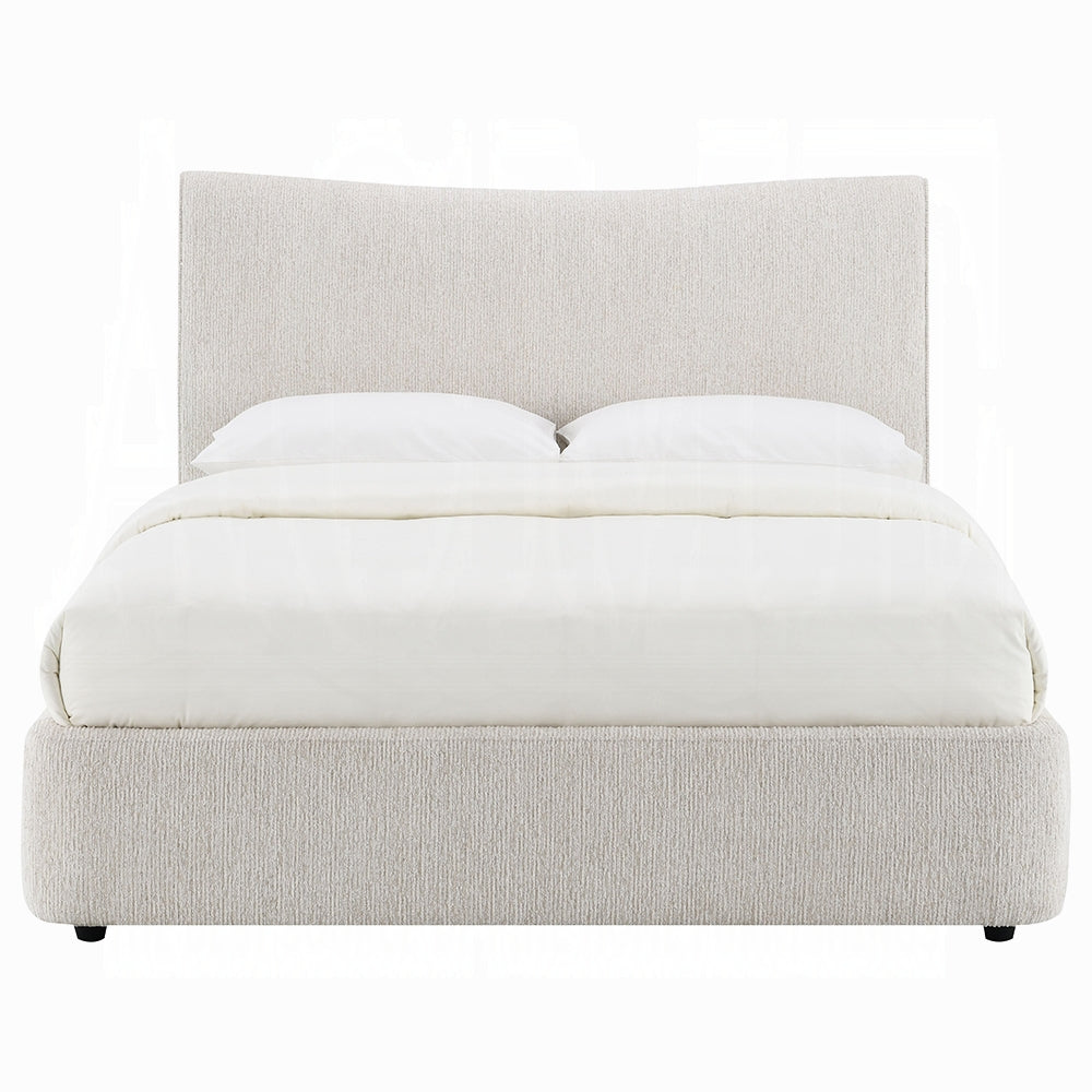 ReForm Creative Home Tocan Upholstered Platform Bed - Beige Free Delivery USA & Canada