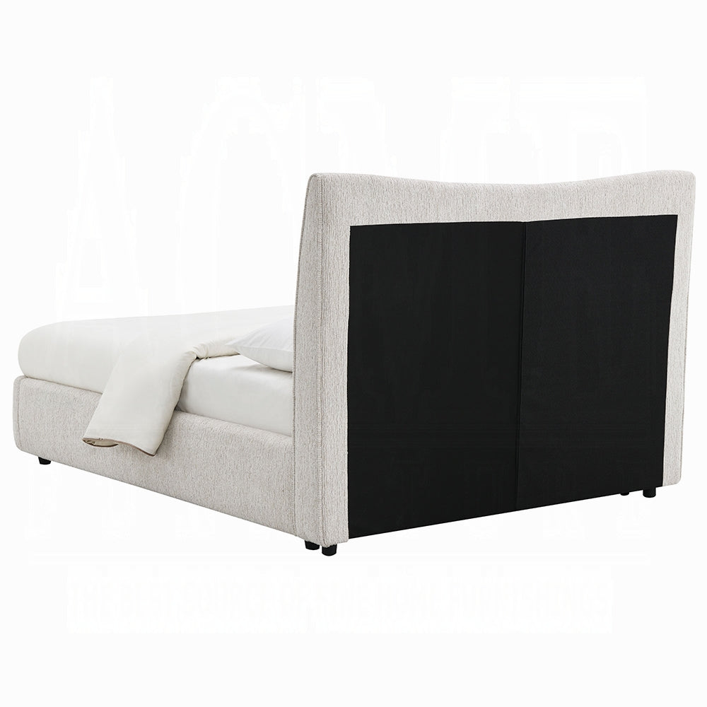 ReForm Creative Home Tocan Upholstered Platform Bed - Beige Free Delivery USA & Canada