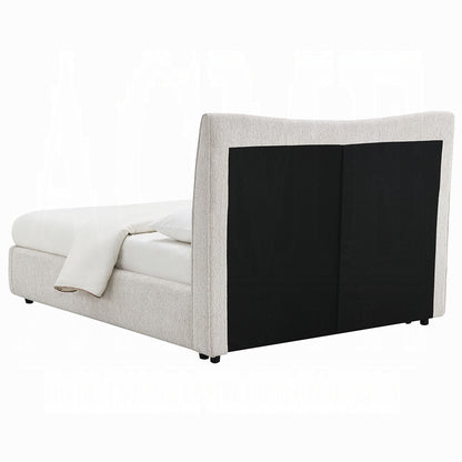 ReForm Creative Home Tocan Upholstered Platform Bed - Beige Free Delivery USA & Canada