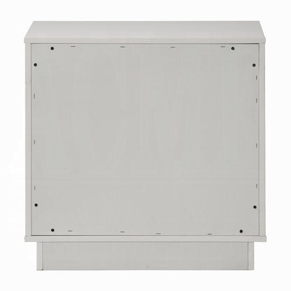 Table de chevet de rangement Pearl ultra-brillante - Blanc