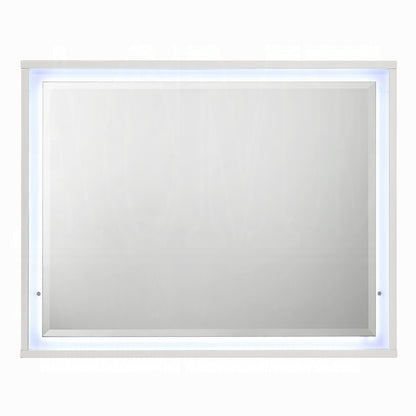 Pearl High Gloss LED Dresser Mirror - White