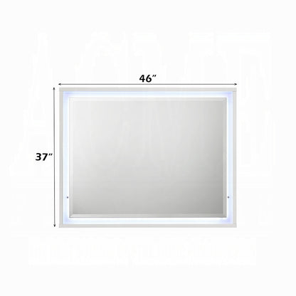 Pearl High Gloss LED Dresser Mirror - White