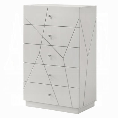 Pearl High Gloss Storage Chest - White