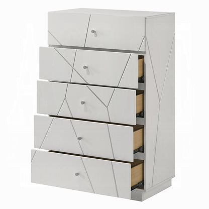 Pearl High Gloss Storage Chest - White