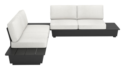ReForm Creative Home-Arbor 2 Seater Modern Outdoor Sofa - Black. Free Delivery-USA & CANADA