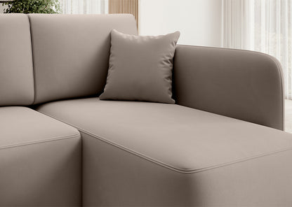 Hadson 3 Seater Storage Sleeper Chaise Sofa - Beige