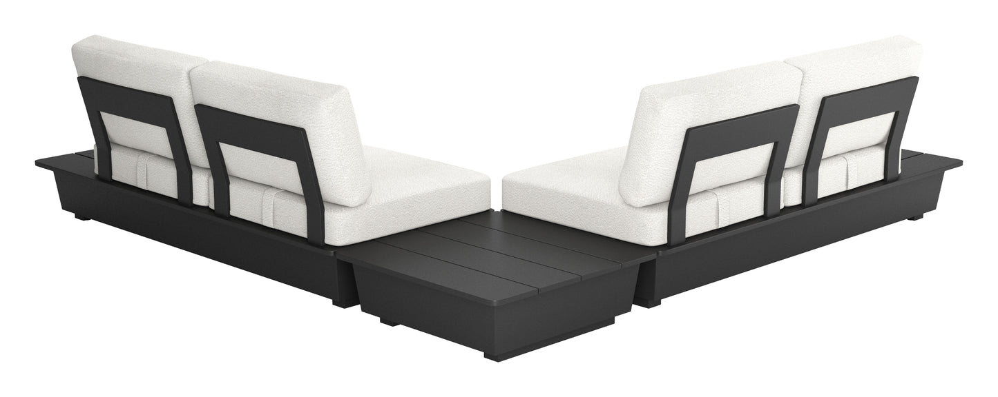 ReForm Creative Home-Arbor 2 Seater Modern Outdoor Sofa - Black. Free Delivery-USA & CANADA