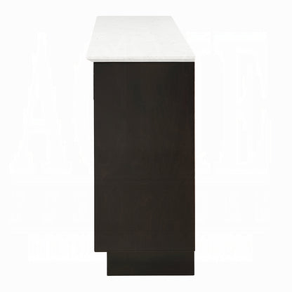 Nocturne Faux Marble Server/Fireplace - Espresso