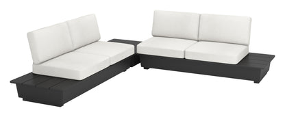 ReForm Creative Home-Arbor 2 Seater Modern Outdoor Sofa - Black. Free Delivery-USA & CANADA