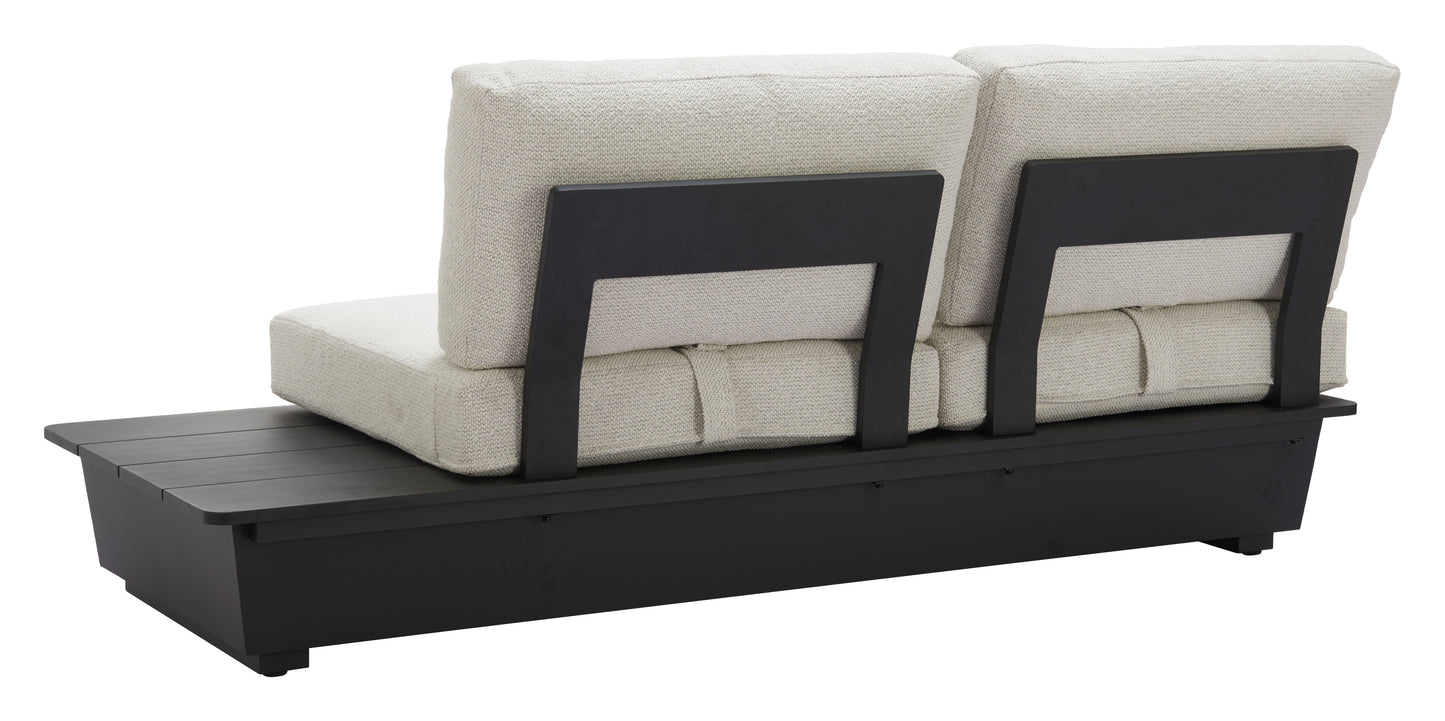 ReForm Creative Home-Arbor 2 Seater Modern Outdoor Sofa - Black. Free Delivery-USA & CANADA