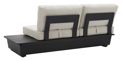 ReForm Creative Home-Arbor 2 Seater Modern Outdoor Sofa - Black. Free Delivery-USA & CANADA
