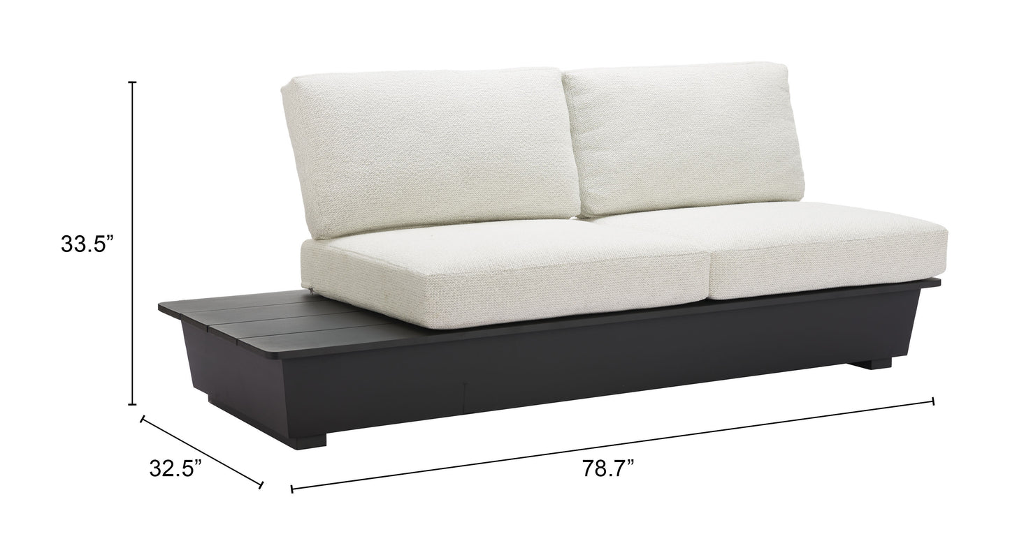 ReForm Creative Home-Arbor 2 Seater Modern Outdoor Sofa - Black. Free Delivery-USA & CANADA