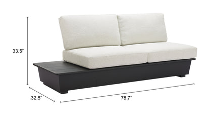 ReForm Creative Home-Arbor 2 Seater Modern Outdoor Sofa - Black. Free Delivery-USA & CANADA
