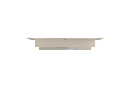 Augusta Modern Floating Shelved Entertainment Center - Beige/Cream Gloss