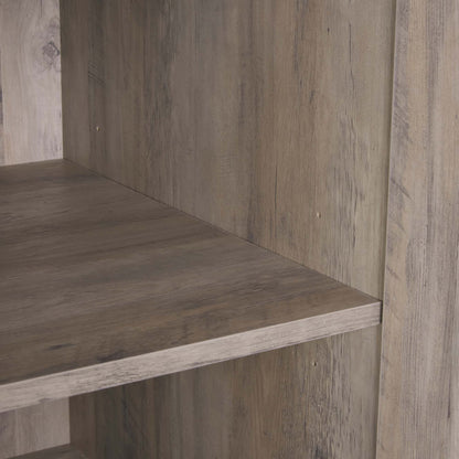 Genoa Modern 2-Piece Freestanding Wardrobe - Rustic Grey