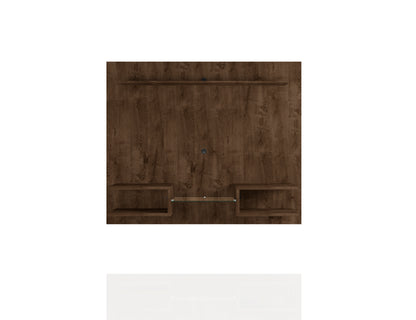 Augusta Modern Floating Shelved Entertainment Center - Rustic Brown