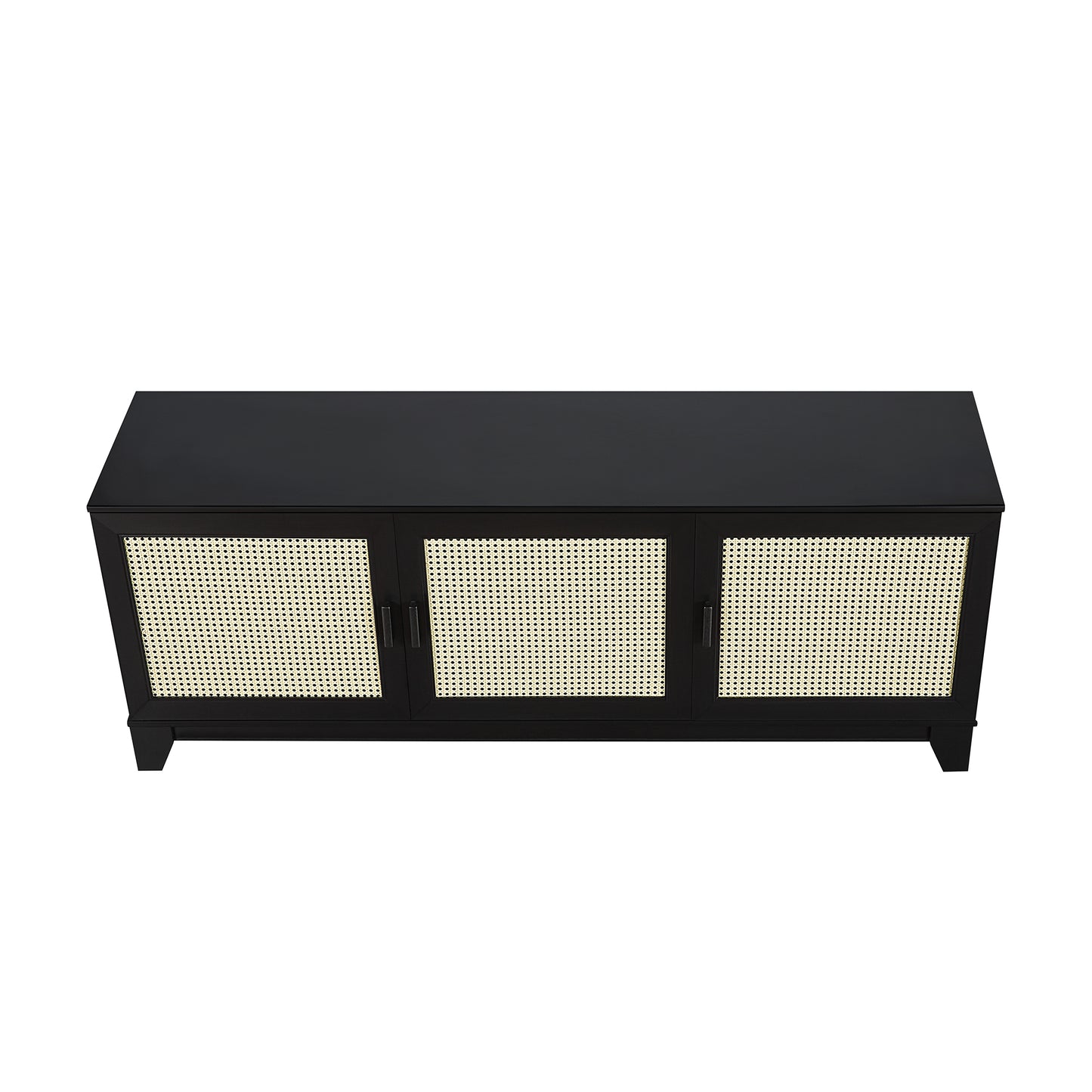 Drift 63" Faux Cane Storage TV Stand - Multiple Color Options