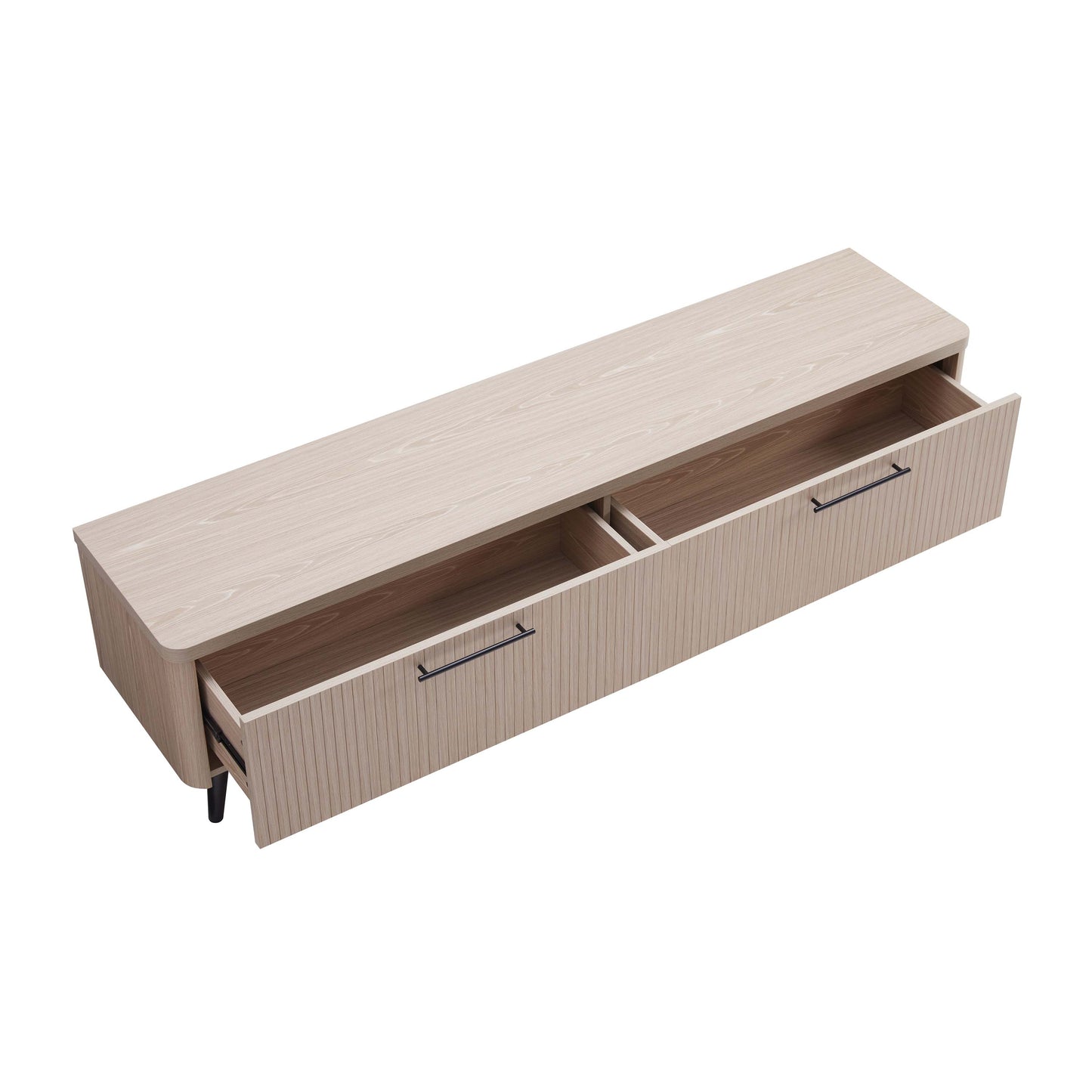 ReForm Creative Home-Tempo 69" Fluted TV Stand with 2 Drawers - Multiple Color Options