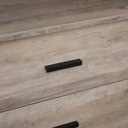 Genoa Modern 2-Piece Freestanding Wardrobe - Rustic Grey