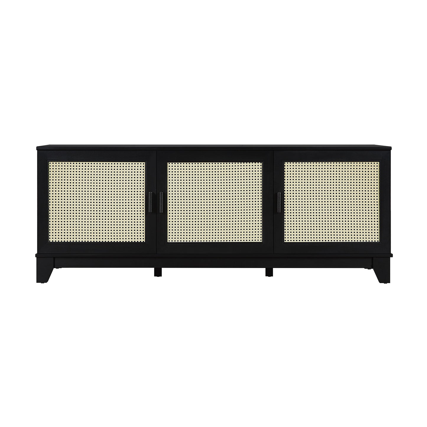 Drift 63" Faux Cane Storage TV Stand - Multiple Color Options
