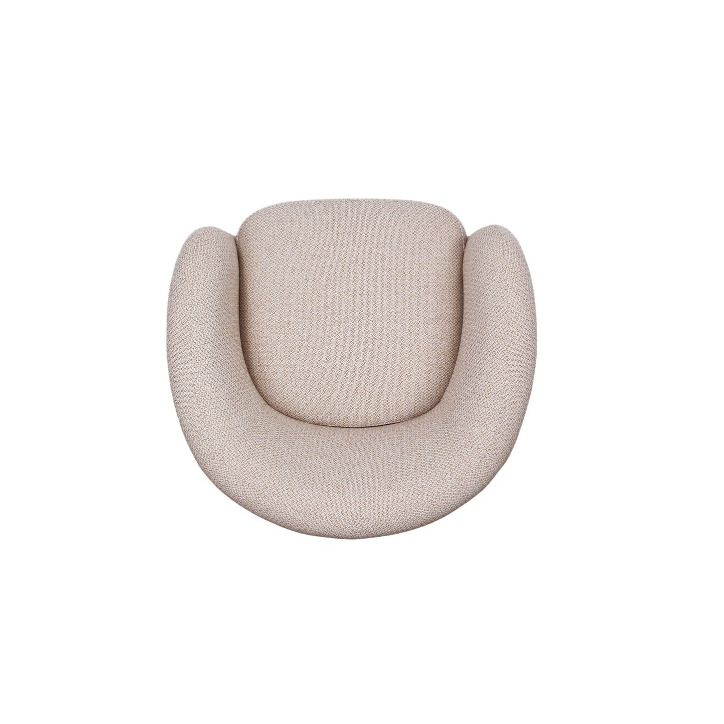 Chloe Pine Wood Tweed Accent Chair - Beige