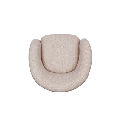 Chloe Pine Wood Tweed Accent Chair - Beige