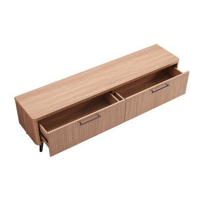 ReForm Creative Home-Tempo 69" Fluted TV Stand with 2 Drawers - Multiple Color Options