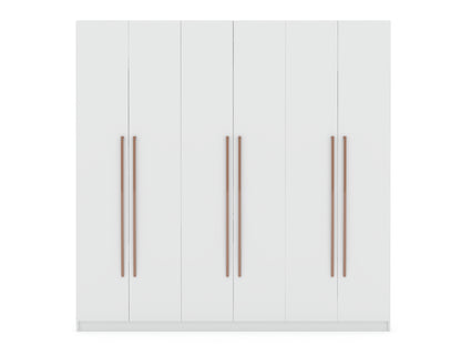 ReForm Creative Home Torino Modern Freestanding Wardrobe - White Free Delivery USA & Canada