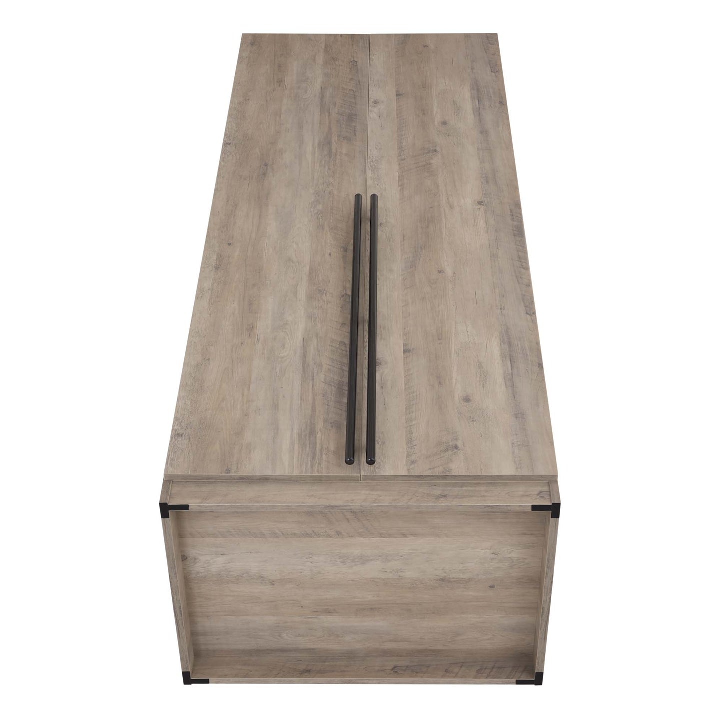 Genoa Modern 2-Piece Freestanding Wardrobe - Rustic Grey