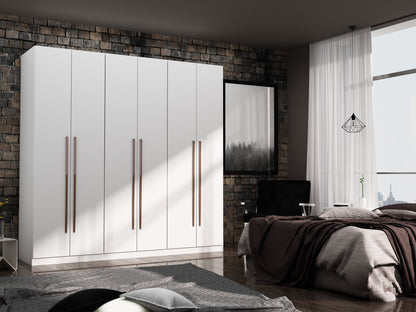 ReForm Creative Home Torino Modern Freestanding Wardrobe - White Free Delivery USA & Canada