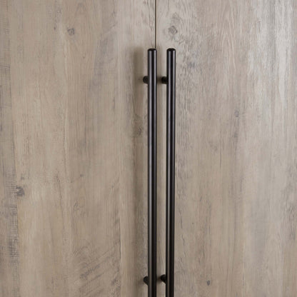 Genoa Modern 2-Piece Freestanding Wardrobe - Rustic Grey